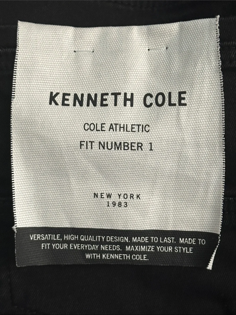 Kenneth Cole Men’s Black Slim Straight Jeans